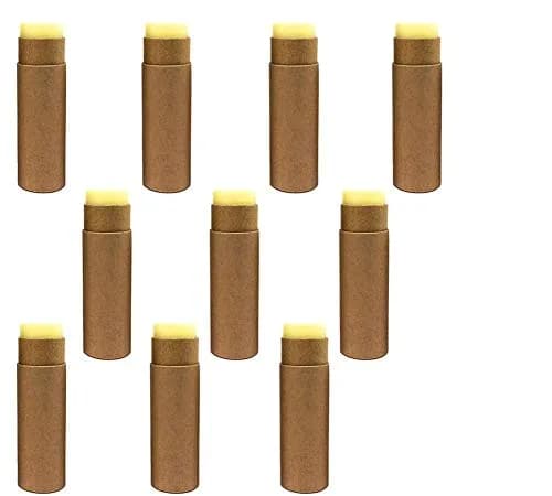 Healthcom 10 Pcs 1 oz (29.57 ml) Kraft Paper Lip Balm Tubes | DIY Cosmetic Containers for Balms, Lotions, Deodorant thumbnail 1