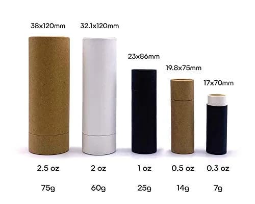 Healthcom 10 Pcs 1 oz (29.57 ml) Kraft Paper Lip Balm Tubes | DIY Cosmetic Containers for Balms, Lotions, Deodorant thumbnail 7
