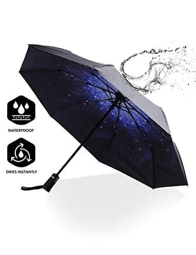 SY COMPACT Travel Umbrella for Rain, Windproof Automatic Compact Umbrella | Lightweight, Windproof, UV Coated thumbnail 2