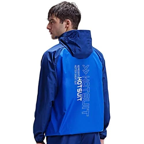 HOTSUIT Men's Sauna Jacket for Workout Weight Loss | Medium Navy thumbnail 5
