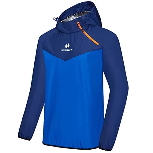 HOTSUIT Men's Sauna Jacket for Workout Weight Loss | Medium Navy thumbnail 3