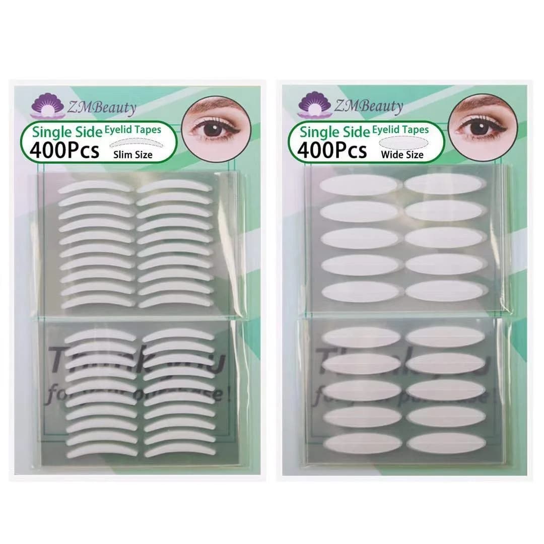 ZMBeauty Eyelid Tapes Stickers 800 pcs (400 Pairs) | Invisible Double Eyelid Tape for Hooded, Uneven, Mono-eye — White