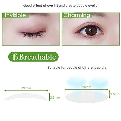 ZMBeauty Eyelid Tapes Stickers 800 pcs (400 Pairs) | Invisible Double Eyelid Tape for Hooded, Uneven, Mono-eye thumbnail 2