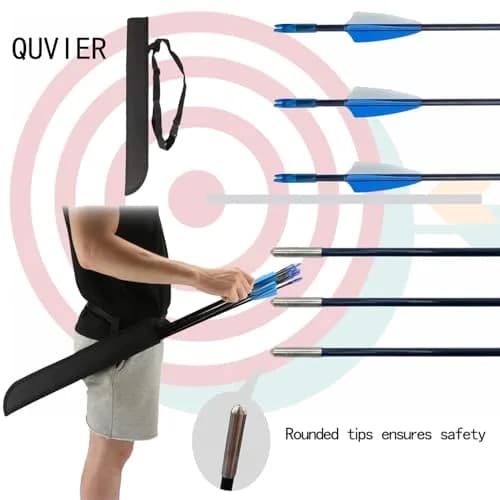 Mxessua 45" Youth Recurve Bow and Arrow Set for Kids & Teens | 15-20 lb Draw Weight, Ambidextrous, Blue thumbnail 5