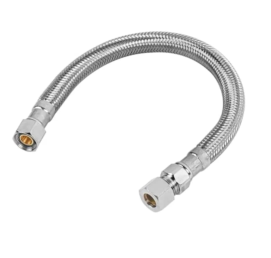 EZ-FLUID 20 Inch (50.8 cm) Stainless Steel Braided Faucet Extension Line | cUPC NSF Certified Lead-Free