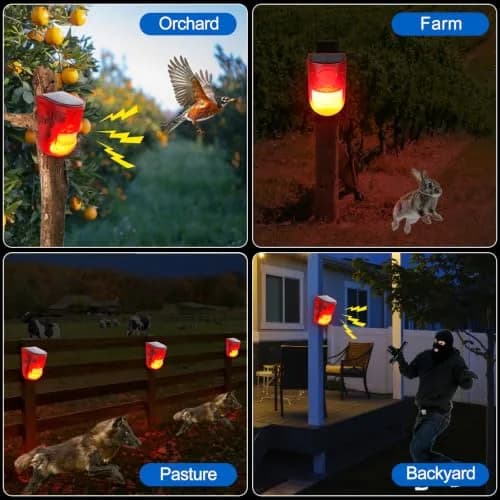 Aolyty Solar Motion Sensor Alarm Light with Siren and Red LED Flashing, 800m Visibility | Motion Detector Device India thumbnail 6