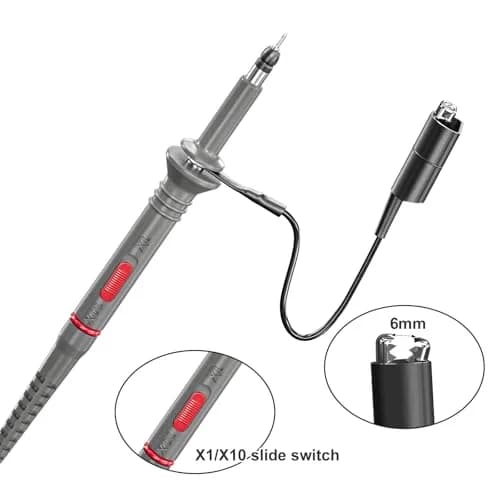 Goupchn P6100 Oscilloscope Probe 100MHz 1X/10X Attenuation 2-Pack | Precision Measuring Tool for Indian Labs thumbnail 4