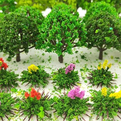Tazimi Natural Artificial Model Trees 3.5-15 cm (1.36-6 inch) | 60 Pieces for Diorama & Train Scenery thumbnail 5