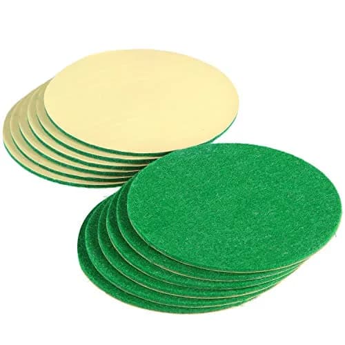 Gejoy Green Air Hockey Paddle Pads Replacement Felt Stickers 94 mm (3.7 inches) | 12-Pack for 96 mm Pushers thumbnail 3