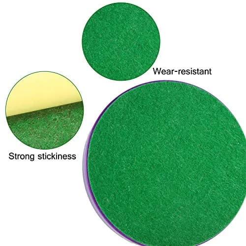 Gejoy Air Hockey Paddle Felt Pads 94 mm (3.7 inches) — 8-Pack | Protects Table & Pushers thumbnail 5