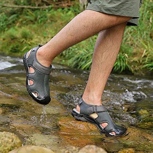CAMEL CROWN Men's Mesh Hiking Sandals Closed-Toe Beach Sandal for Athletic Outdoor Summer Waterproof | Breathable, Adjustable, Waterproof thumbnail 2