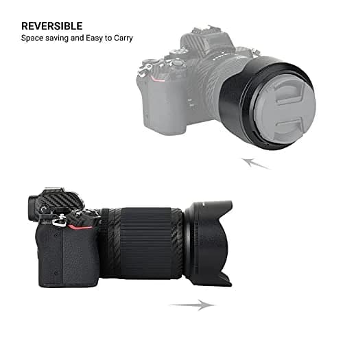 JJC Lens Hood for Nikon NIKKOR Z DX 50-250mm f/4.5-6.3 VR & Z 50mm f/1.8 S Lens | Reversible Shade Replace HB-90A thumbnail 4