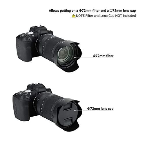 JJC EW-78F Lens Hood for Canon RF 24-240mm f/4-6.3 IS USM Lens | Reversible Lens Shade Cover with 72mm Filter Compatibility thumbnail 4