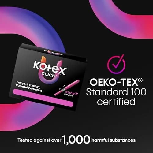 U by Kotex Click Compact Tampons Regular Unscented 45 Count | Gynecologist-Tested for Leak-Free Protection thumbnail 9