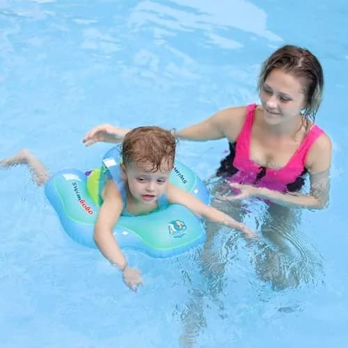 Swimbobo Baby Swimming Float Ring XL Blue | Dual Airbag Safety Support for 3-36 Months thumbnail 6