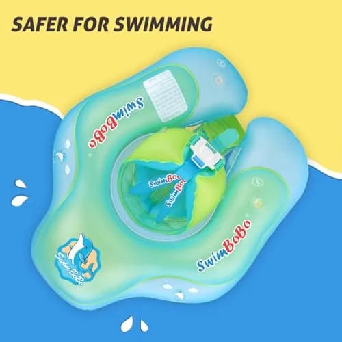 Swimbobo Baby Swim Float Blue S | Dual Airbag Safety Support for 3-7 Months thumbnail 5