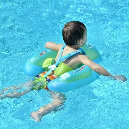Swimbobo Baby Swim Float Blue S | Dual Airbag Safety Support for 3-7 Months thumbnail 2