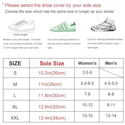 HEKEDES Waterproof Shoe Covers | Reusable & Foldable Rain Boot Cover with Zipper, Non-Slip, Reflector, Men Women Rain Gear, Black thumbnail 2