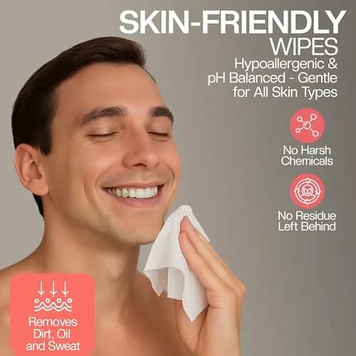 The Nobleman Refreshing Face & Body Cleansing Wipes – Aloe Vera & Grapefruit | Gentle, Biodegradable, 30 Ct thumbnail 7
