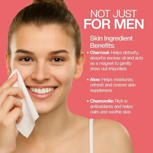 The Nobleman Refreshing Face & Body Cleansing Wipes – Aloe Vera & Grapefruit | Gentle, Biodegradable, 30 Ct thumbnail 8