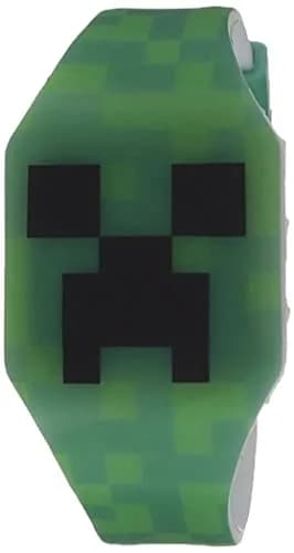 Accutime Minecraft Creeper Kids LED Touch Watch Green Silicone Digital Timepiece | 35mm Case thumbnail 1