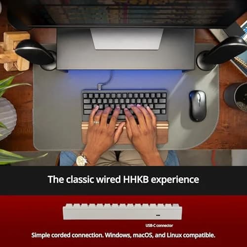 HHKB Happy Hacking Keyboard Professional Classic White | Compact 60 Key, Electrocapacitive Switches, Bluetooth & USB Connectivity thumbnail 5