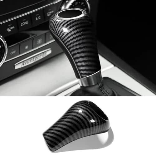 CHARMINGHORSE Carbon Fiber Gear Shift Knob Cover Sticker for Mercedes-Benz W204 W212 A G E C CLS | Stylish & Durable thumbnail 1