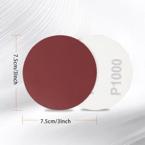 SPEEDWOX 3 Inch 1000 Grit Sanding Discs 100PCS | Aluminum Oxide Hook & Loop No Hole Sandpaper thumbnail 5