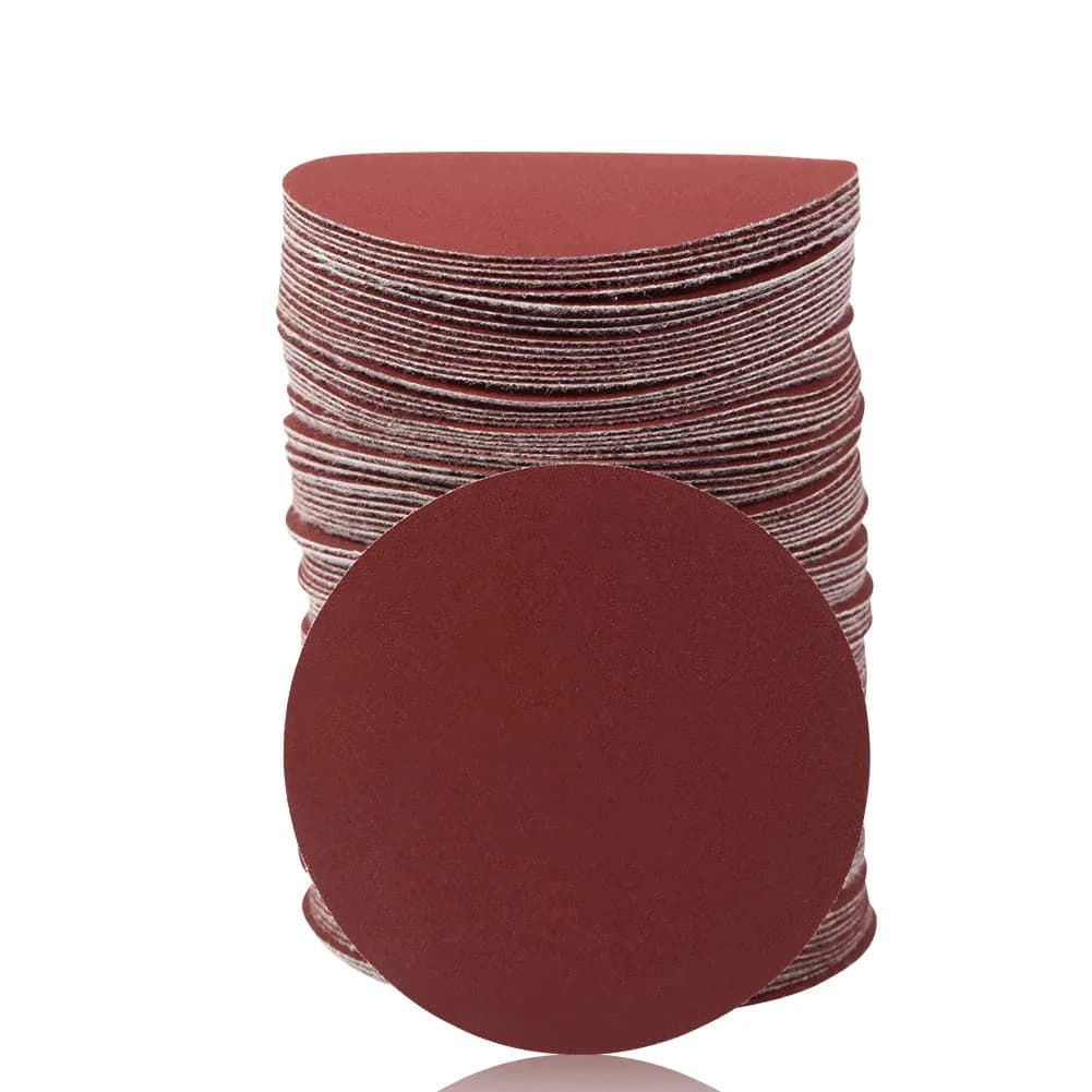 SPEEDWOX 3 Inch 600 Grit Sanding Discs Hook and Loop No Hole Aluminum Oxide Abrasive Discs (100-Pack, Red)
