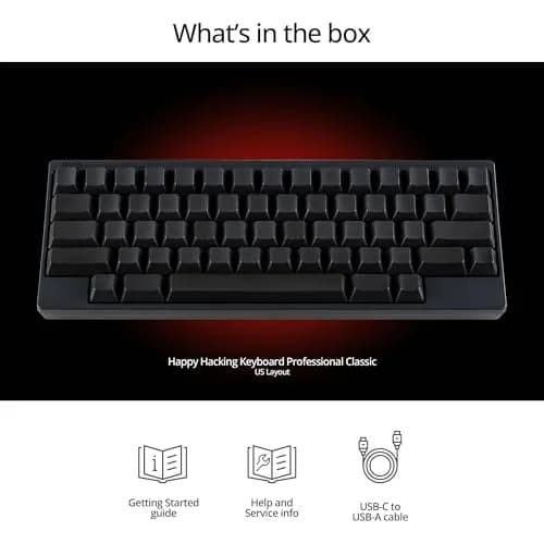 HHKB Happy Hacking Keyboard Professional Classic Charcoal | Compact 60 Key Layout for Programmers thumbnail 6