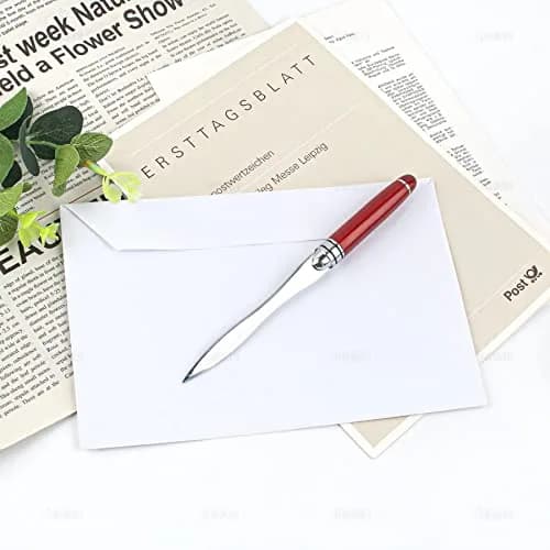 AUEAR Metal Letter Opener with Rosewood Handle | 16 cm (6.3 Inch) Stainless Steel Blade thumbnail 5