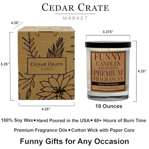 Cedar Crate Market Sorry The Dog Farted Soy Candle 13.5 OZ | Pet Odor Neutralizer & Gag Gift thumbnail 4