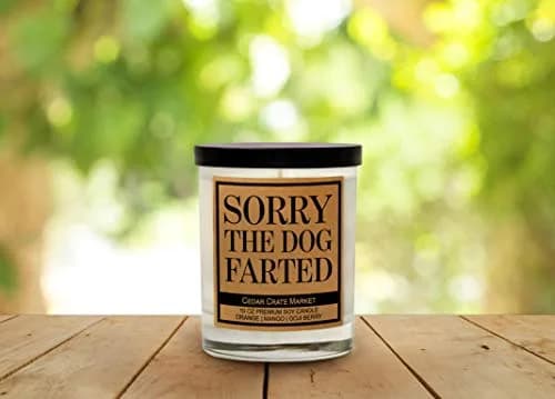 Cedar Crate Market Sorry The Dog Farted Soy Candle 13.5 OZ | Pet Odor Neutralizer & Gag Gift thumbnail 3