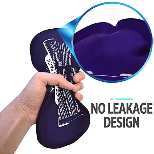 MEDVICE Reusable Hot and Cold Ice Packs with Strap, 3-Piece Set, Joint Pain Relief 25cm (10" L) | Flexible & Adjustable for Full Body Support thumbnail 5