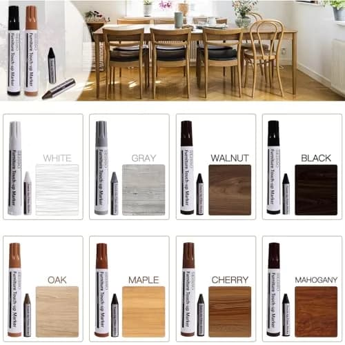 SEISSO Furniture Repair Kit 17PCS Wood Markers & Wax Sticks | Touch Up Scratches & Stains thumbnail 2