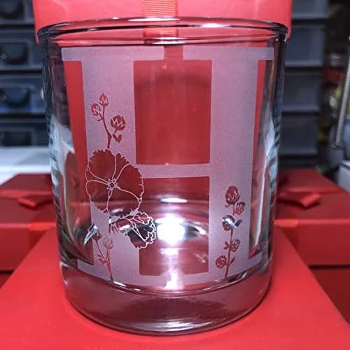 Alankathy Mug Floral Monogram Rock Glass Whiskey Flower Wine 10oz | Elegant & Permanent Etched Design thumbnail 2