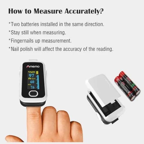 Amemo Blood Oxygen Monitor Fingertip OLED Display | Accurate, Durable & Easy to Use thumbnail 7