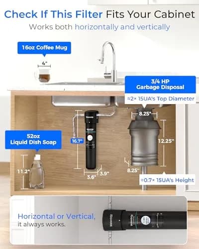 Waterdrop 15UA Under Sink Water Filter System | 19000 Gallons, 2 Years | NSF/ANSI 42 & 372 Certified thumbnail 5