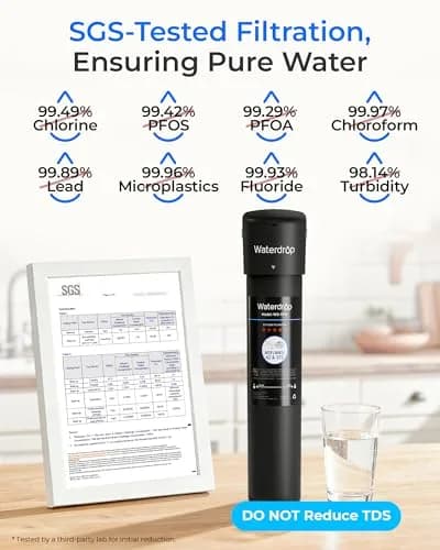 Waterdrop 15UA Under Sink Water Filter System | 19000 Gallons, 2 Years | NSF/ANSI 42 & 372 Certified thumbnail 3