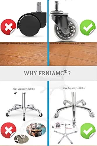 FRNIAMC Saddle Stool with Wheels | Ergonomic Swivel Height Adjustable for Clinic & Salon (Black) thumbnail 3