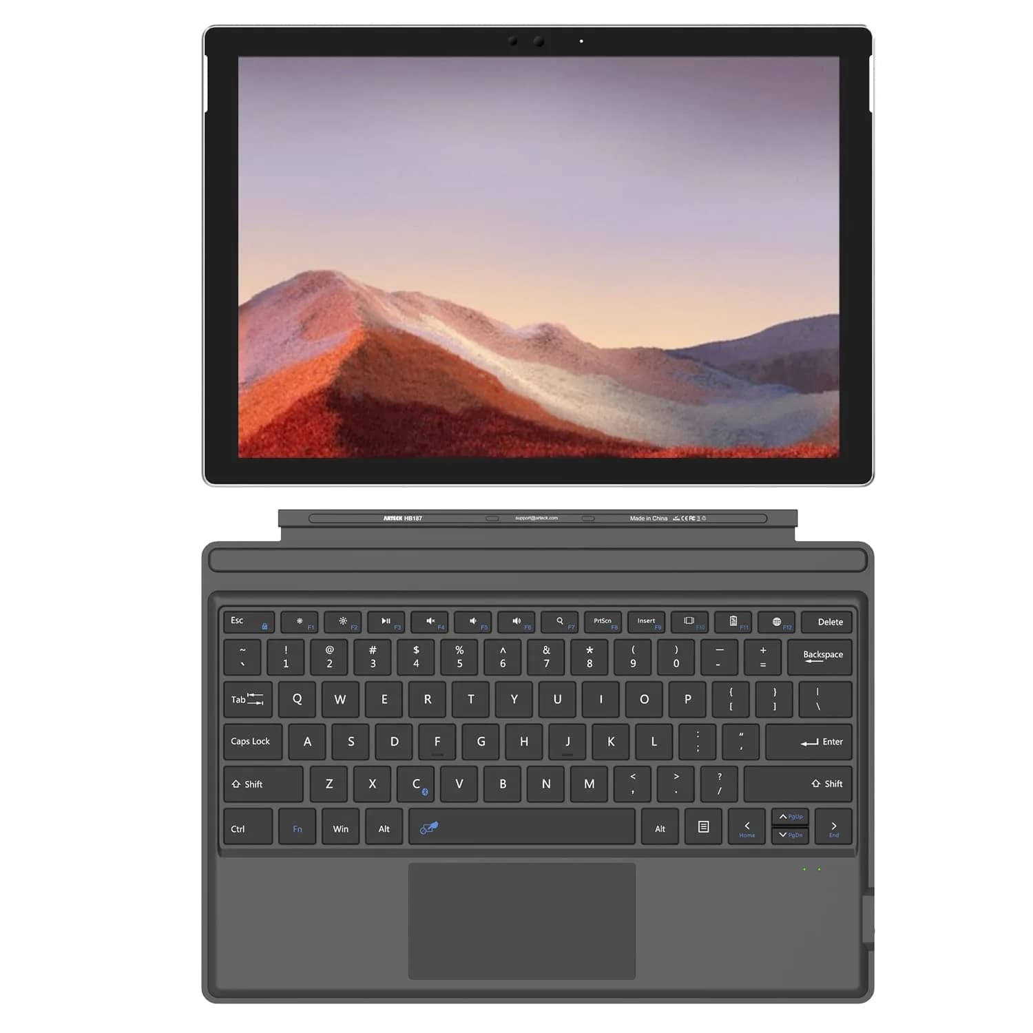 Arteck Bluetooth Keyboard for Microsoft Surface Pro 7/6/5/4/3 | Ultra-Slim Portable Wireless Keyboard with Touchpad - view 5