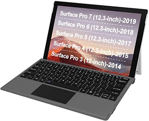 Arteck Bluetooth Keyboard for Microsoft Surface Pro 7/6/5/4/3 | Ultra-Slim Portable Wireless Keyboard with Touchpad thumbnail 1
