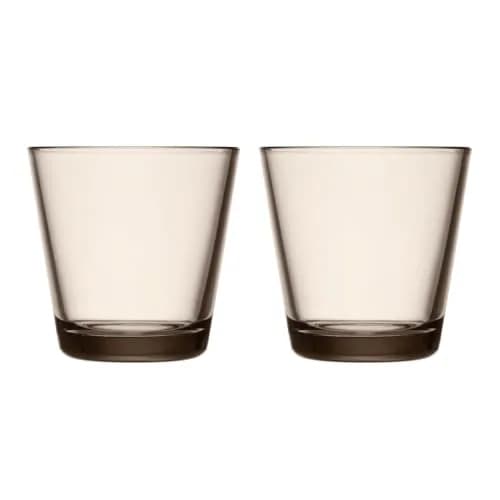 Iittala Kartio Linen Medium Tumblers - Set of 2 | Scandinavian Design, 7 oz, Dishwasher Safe thumbnail 1