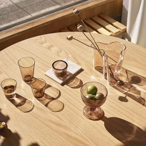 Iittala Kartio Linen Medium Tumblers - Set of 2 | Scandinavian Design, 7 oz, Dishwasher Safe thumbnail 2