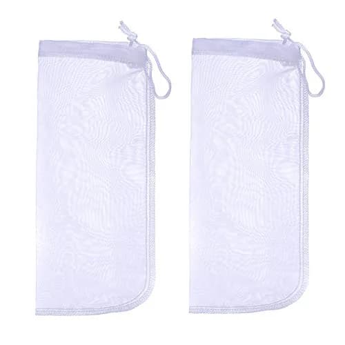 ALEGI Aquarium 180 Micron Extra Fine Media Filter Bag, 10"x3.9" (6 Pack) | Reusable Drawstring Mesh for Fine Resins thumbnail 1