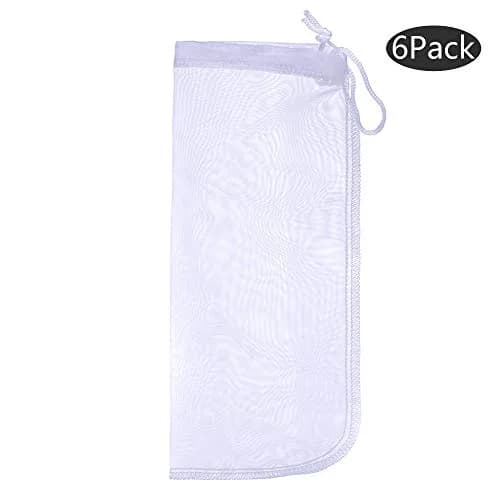 ALEGI Aquarium 180 Micron Extra Fine Media Filter Bag, 10"x3.9" (6 Pack) | Reusable Drawstring Mesh for Fine Resins thumbnail 2