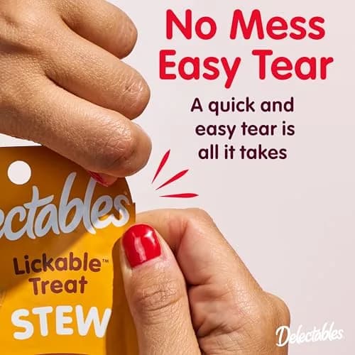 Delectables Lickable Treat Stew Real Chicken Wet Cat Treat 1.4oz Pouch, 12ct | Hydrating Food Topper for Picky Eaters thumbnail 8
