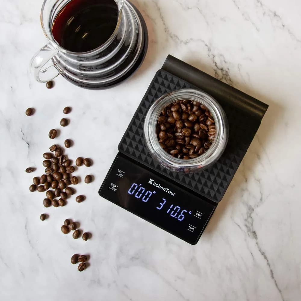 K KitchenTour Digital Coffee Scale with Timer 3kg (6.6lb) | High Precision 0.1g Graduation - view 5