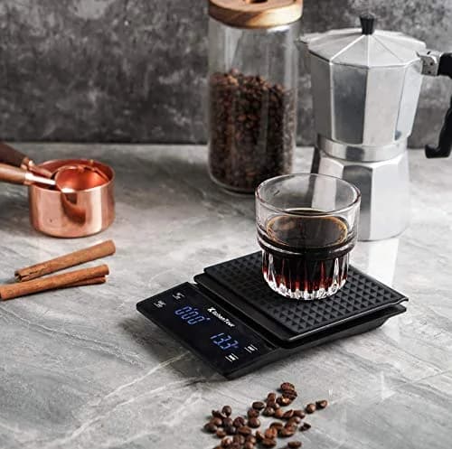 K KitchenTour Digital Coffee Scale with Timer 3kg (6.6lb) | High Precision 0.1g Graduation thumbnail 6