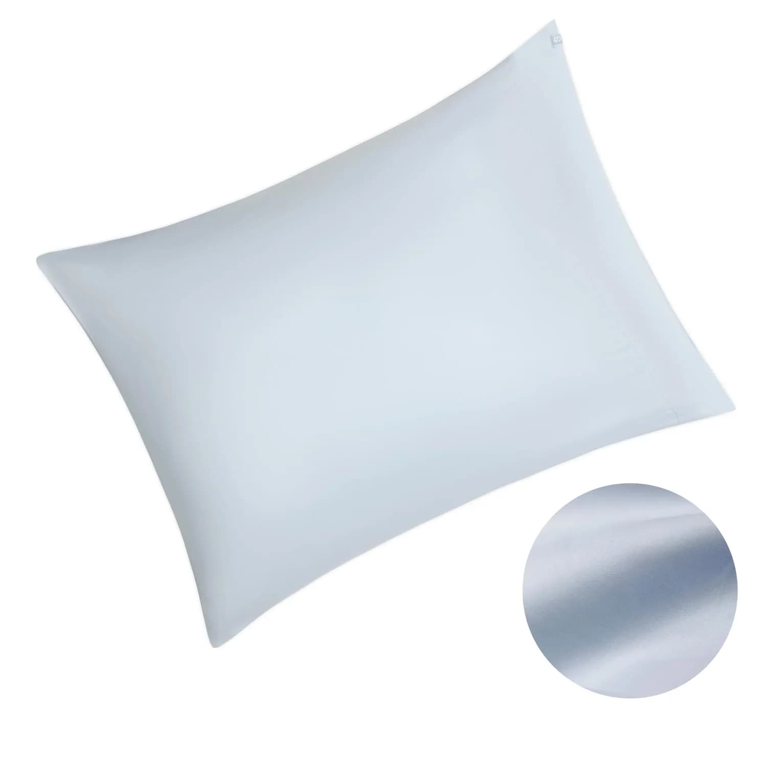 Silvon Silver Infused Pillowcase for Acne Prone Skin, Standard Sky/Blue | Organic Supima Cotton — Clear,blue